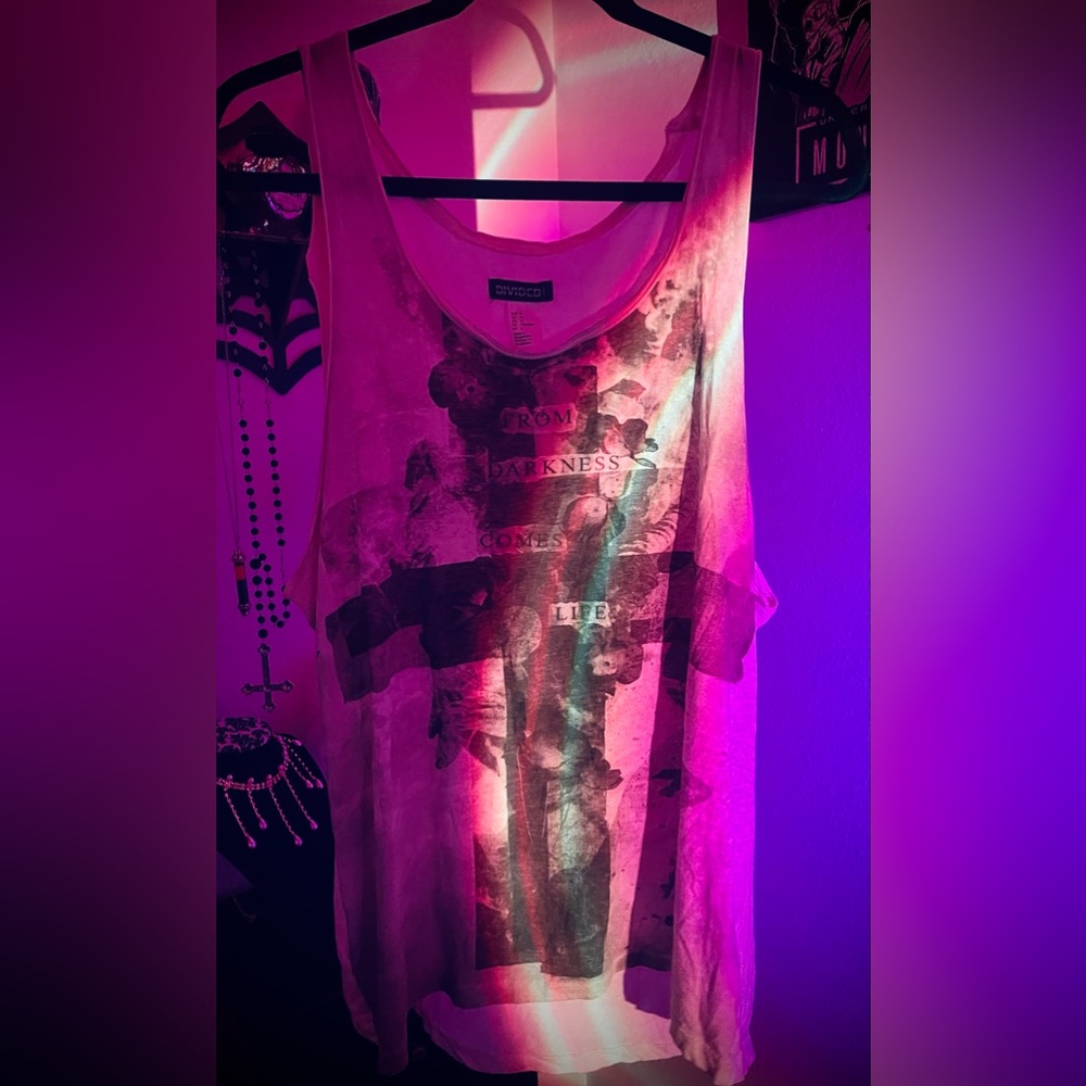 Off White Mens Goth Tank Top